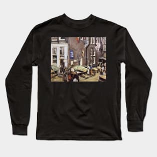 jewish quarter in amsterdam 1905 - Max Liebermann Long Sleeve T-Shirt